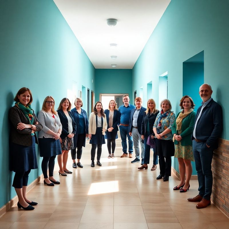 Grupni portret tima predavača u modernoj hrvatskoj instituciji